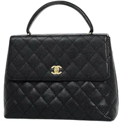 シャネル CHANEL ココマーク ハンドバッグ マトラッセ ハンドバッグ キャビアスキン ブラック A21397 レディース 【中古】