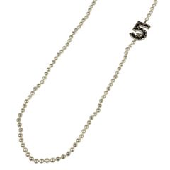 샤넬 CHANEL 코코 마크 가짜 진주 목걸이 NO.5 라인 스톤 롱 목걸이 GP 가짜 진주 골드 화이트 여성 [중고]