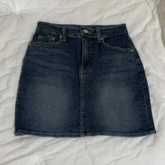 FROMDAYONE ダークブルー ウォッシュ デニム ミニスカート S