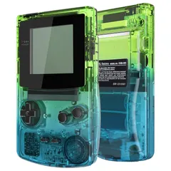 Gameboy Colorに対応用IPSアップグレード済みeXtremeRate交換用シェルフルハウジングカバーボタン付きクリア素材、GBC OSD IPS & Regular IPS & Standard LCDにも対応します（コンソールやIPSスクリー 0