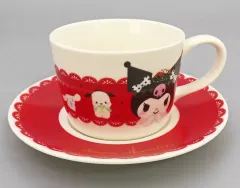【中古】マグカップ･湯のみ 集合(A/レッド) HBD Kuromi カップ＆ソーサー 「サンリオキャラクターズ」