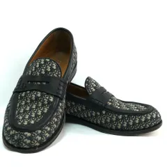 DIOR ディオール GRANVILLE グランヴィル ローファー オブリーク キャンバス ベージュ ブラック 40サイズ(約25㎝) FA 04 23 40のサムネイル