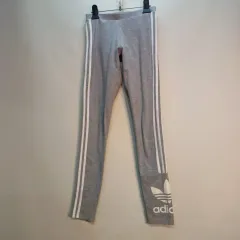 アディダス 3本線 レギンス グレー 24サイズ 春 秋 512077