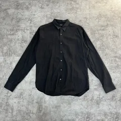 【Theory】ブラックシャドーストライプ 長袖シャツ