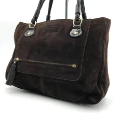 ケイトスペード トートバッグ スエード 本革 茶 ダークブラウン kate spade