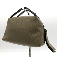 【美品】ジャンニキャリーニ アリファS ハンドバッグ レザー 2way グレージュ