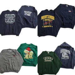 古着卸 まとめ売り USA製 スウェット 8枚セット (メンズ XL ) リー LEE ラッセル アニマル 動物 クルーネック 中古 古着 ND0877