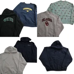 古着卸 チャンピオン Champion リバースウィーブ スウェット 7枚セット (メンズ 2XL /3XL /4XL ) フーディー アーチロゴ 中古 古着 ND0936