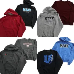 古着卸 まとめ売り チャンピオン Champion スウェット 8枚セット (メンズ S ) カレッジ風 ハーバード フーディー 中古 古着 ND0931