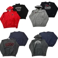 古着卸 まとめ売り チャンピオン Champion スウェット 8枚セット (メンズ L ) 前V スタンドカラー フーディー フルジップ 中古 古着 ND0941