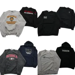古着卸 まとめ売り チャンピオン Champion スウェット 8枚セット (メンズ XL /2XL ) フーディー カレッジチーム ワンポイント 中古 ND0974