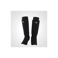 BODYMAKER(ボディメーカー) レッグサポーターレギュラー (1組) KD012 格闘技 空手 ふくらはぎ キッズ アキレス腱 サポート サポーター パンチ かかと エルボー ガード キック すね つま先 ナックルガー L ブラック