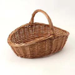 ☆ ブラウン ☆ 一本手カゴ かご カゴ バスケット 持ち手つき 籠 一本手 容器 収納 収納ケース 小物入れ 収納かご 小さめ 持ち手 ハンドル付き ハンドル インテリア 収納用品 ナチュラル ギフト 贈りもの おしゃれ オシャレ 生活雑貨 日用品雑貨