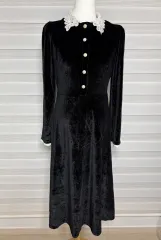 ブラック・ツアーベルベット・レイ・KARA（カラ）・ロング・ONE PIECE