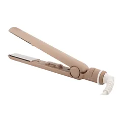 SALONIA サロニア ストレートアイロン ヘアアイロン 24mm 専用耐熱ポーチ付き ベージュ色[宅急便]