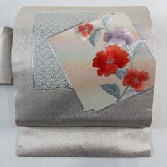 ❤️銀糸使い　白の名古屋帯　三松誂え新品保管✨超美品✨正絹　畳紙付き 銀糸使い 白の名古屋帯 三松誂え 正絹 畳紙付き 名古屋帯 三松 名古屋