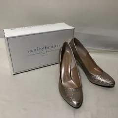 ★408　未使用　Vanitybeauty　グリッター　ハイヒール　パンプス　24.5cm　ゴールド　