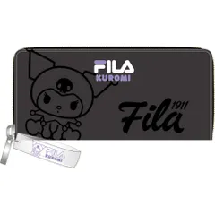 ☆ クロミカラーエンボスBK ☆ FILAxSANRIO 長財布 サンリオ 長財布 sanrio フィラ FILA 財布 ラウンド長財布 お財布 さいふ サイフ 大人 女子 子供 キッズ 女の子 長サイフ なが財布 ロングウォレット かわいい キャラクター