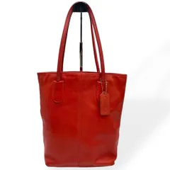 美品　COACH　オールドコーチ　トートバッグ　USA製　レッド　４０６８