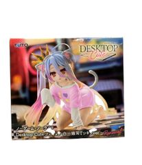 미품 타이토 노 게임·노 라이프 Desktop Cute 화이트 고양이 귀 T셔츠 ver. 피규어