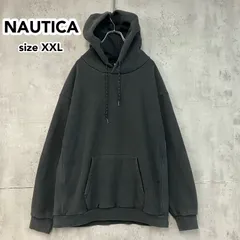NAUTICA ノーティカ パーカー XXL ビッグシルエット オーバーサイズ 極厚 223-1290 スウェット プルオーバー ネイビー 紺 フーディー アーチロゴ 刺繍 リバースウィーブ型 特大サイズ ★ ◇■