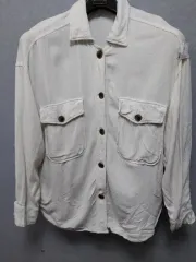 日本ヴィンテージ アイボリー ヴィンテージ ポケット 長袖 シャツ