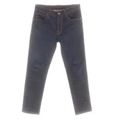 【中古】ヌーディージーンズ Nudie Jeans Lean Dean Dry 16 Dlps ストレッチコットン ジーンズ デニムパンツ ネイビー【サイズ33】【メンズ】