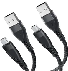 【1m×2本】USB Type C ケーブル USB-C to USB-A 2.0充電器ケーブル 「𝟮本セット」 - USB C コード 急速充電 タイプC ケーブル 高耐久性 ナイロン編み Arae iPhone15/iXperia/Galaxy