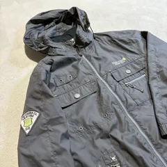 BLUE CROSS （ブルークロス） ジップ付きポケット ロゴ入り ハイネック ジャンパー ナイロンジャケット フード収納可 キッズ160cm