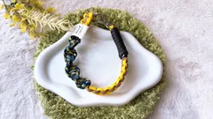 パラコード✶スマホストラップ✶ショート手首用✶ハンドストラップ✶ストラップホルダー付✶ブラウンイエロー系