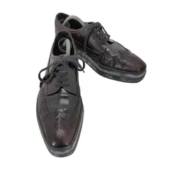 プラダ PRADA ウィングチップ レザードレスシューズ メンズ  8 1/2