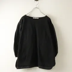 BASIC AND ACCENT ベーシックアンドアクセント コットンスリーブ切替 プルオーバーブラウス ブラック┃トップス【2400014733792】のサムネイル