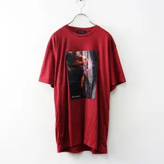 美品 2024SS ロイスクレヨン Lois CRAYON フォトプリント ポリエステル半袖Tシャツ ロング丈 M ワインレッド┃【2400014737905】のサムネイル