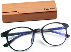 新品 [Aollaa] 【TR90素材・軽量快適】ブルーライトカット眼鏡 伊達メガネ 度なしわずか 10g【紫外線カット& uvカット】パソコン用pcめがね だてめがね メンズ レディース 学生 子供 丸メガネ ボストン 母の日プレゼント ギフト（ブラック）