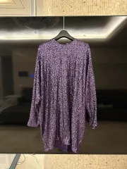 H&M スパンコール 紫 ONE PIECE