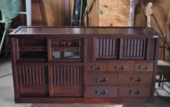 [美品]松尾博昭作 総無垢材水屋箪笥 美品]松尾博昭作 総無垢材水屋箪笥