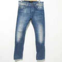 美品 DIESEL BLACKGOLD ディーゼルブラックゴールド ボタンフライ スキニー スリム デニムパンツ ジーンズ W26 インディゴブルー レディース 古着 中古 USED