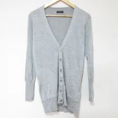 美品 UNITED ARROWS ユナイテッドアローズ シルクブレンド コットンニット カーディガン グレー レディース 古着 中古 USED