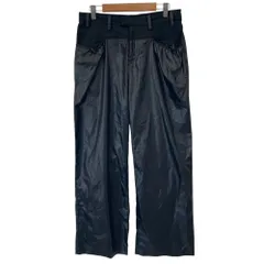 OLLEBOREBLA ALBEROBELLO オレボレブラ アルベロベロ ナイロン切替 ワイドパンツ ブラック レディース 古着 中古 USED