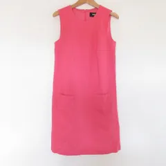 美品 PAULE KA ポールカ ドットジャガード ノースリーブドレス ワンピース サイズ36 ピンク レディース 古着 中古 USED