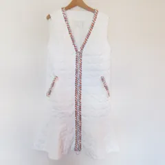 美品 Chesty チェスティ キルティング ノースリーブ ワンピース サイズ1 ホワイト レディース 古着 中古 USED