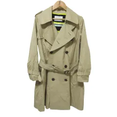 美品 beautiful people ビューティフルピープル ユナイテッドアローズ別注 裏地ボーダー トレンチコート 140 ベージュ レディース 古着 中古 USED