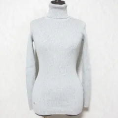 美品 LAUREN RALPH LAUREN ローレンラルフローレン タートルネック ラメ リブニット カットソー XXS グレー レディース 古着 中古 USED