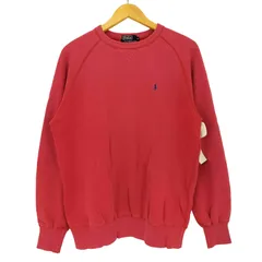 ポロバイラルフローレン Polo by RALPH LAUREN ポニー刺繍 前Vガゼット ラグランスリーブ スウェット メンズ import：M 