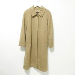 美品 VESTINA 東京スタイル カシミヤ100％ ロング シングルコート ステンカラーコート ジャケット 9号 キャメル レディース 古着 中古 USED