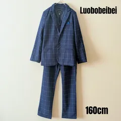 Luobobeibei 160cm 3点セット パンツスーツ　フォーマル　 卒業式 入学式 ネイビー
