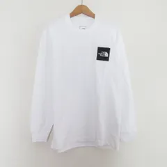良品 THE NORTH FACE ノースフェイス ロングスリーブスクエアロゴティー プリント 長袖 Tシャツ カットソー NT82334 S ホワイト メンズ 古着 中古 USED