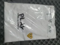 COMME des GARCONS PLAY 白 長袖 Tシャツ 金 ハート
