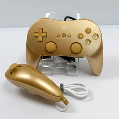 美品 Wii ゴールデンクラッシックコントローラー PRO ゴールデンヌンチャク 動作確認済み ニンテンドー wii Nintendo RVL-005 RVL-004