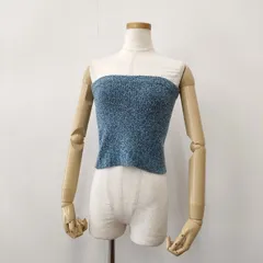 Spick and Span メランジェニットビスチェ 定価11000円 チューブトップ ニット 23SS ブルー レディース スピックアンドスパン【中古】5-1204M∞